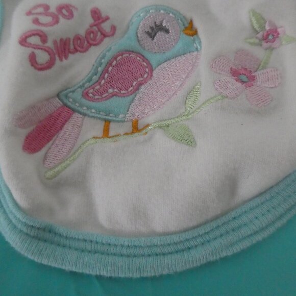 Unbranded | OS One Size | Embroidered Bird Baby Bib - Picture 6 of 13